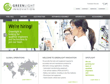 Tablet Screenshot of greenlightinnovation.com